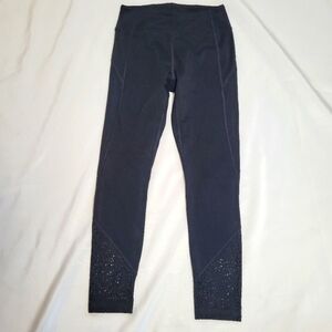 Pink Sport Victoria's Secret Black Lace Bottom Leggings Size S